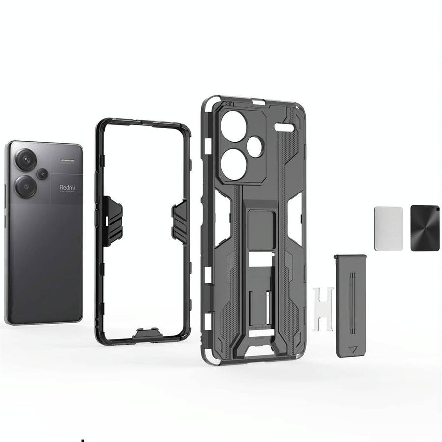 For Redmi Note 13 Pro 5G Supersonic Armor PC Hybrid TPU Phone Case(Black)