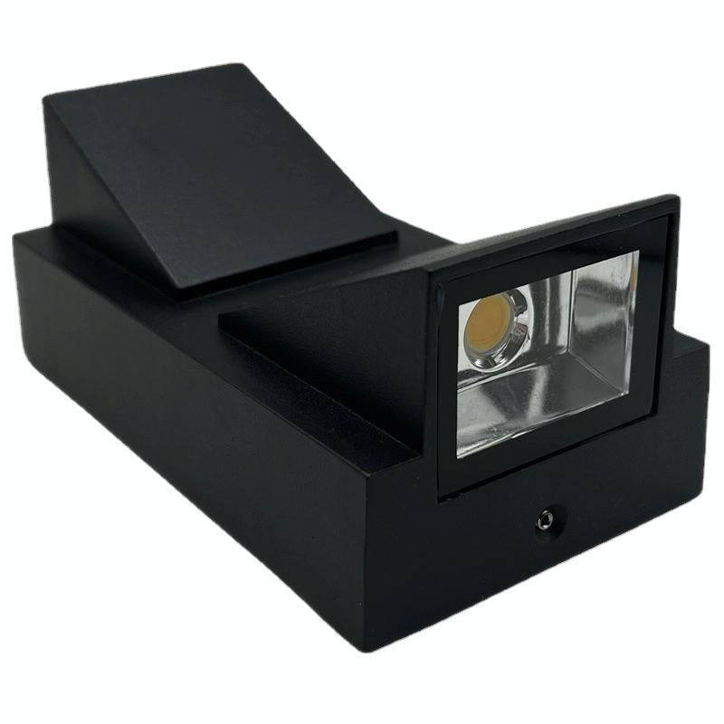 Outdoor Square Waterproof Wall Light, Power: Double K 6W(Warm White)
