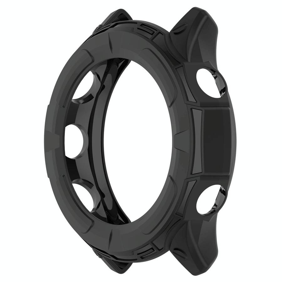 For Garmin Forerunner 255 Armor Hollow TPU Watch Case(Black)
