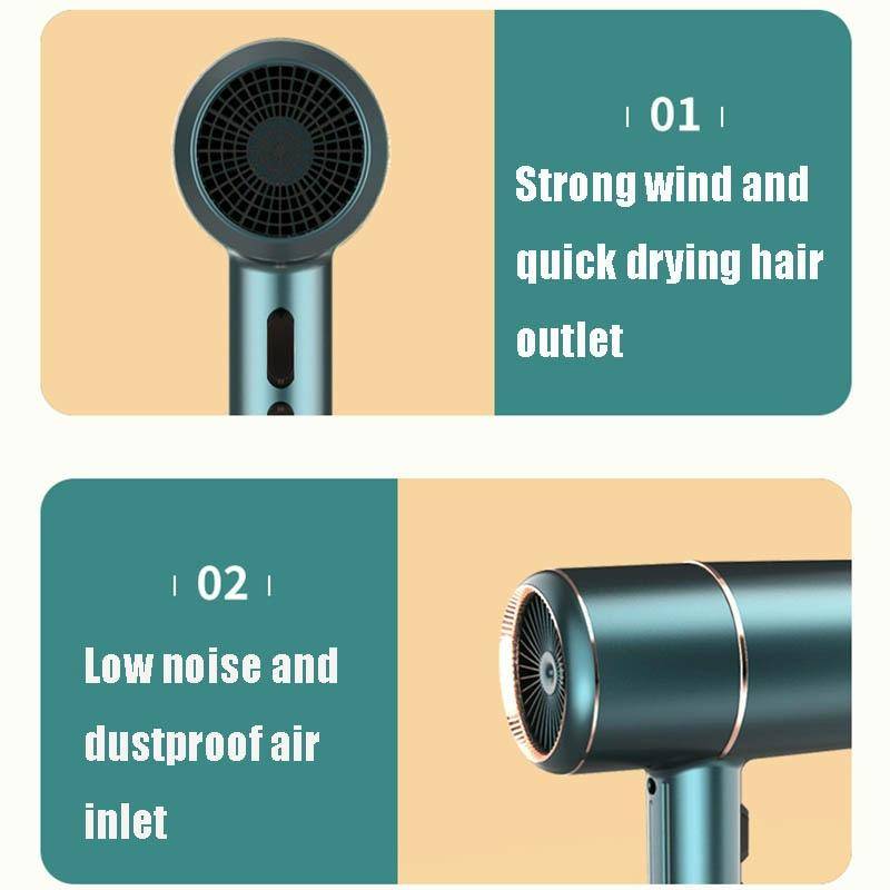 Home Dormitory Mute High-Power Hot And Cold Air Hair Dryer, 220V UK Plug(Red)