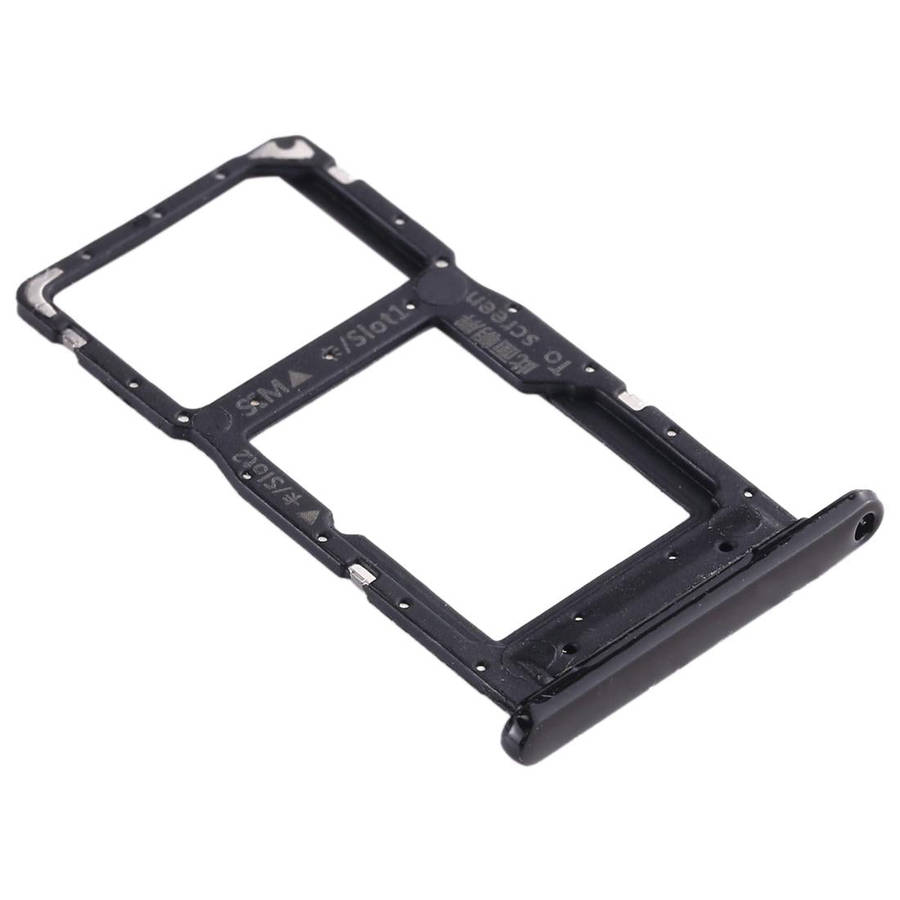 SIM Card Tray + SIM Card Tray / Micro SD Card Tray for Huawei Enjoy 9s (Black)