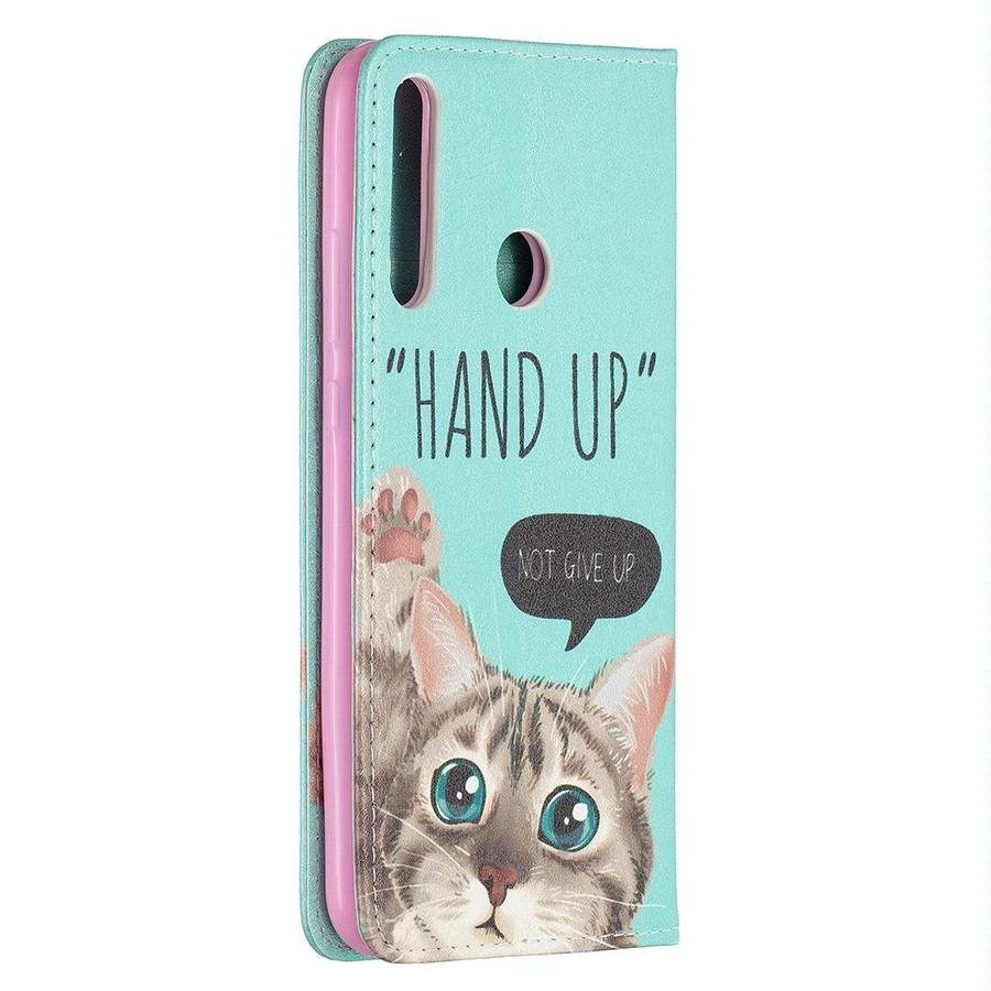 For Huawei Y7p Colored Drawing Pattern Invisible Magnetic Horizontal Flip PU Leather Case with Ho...