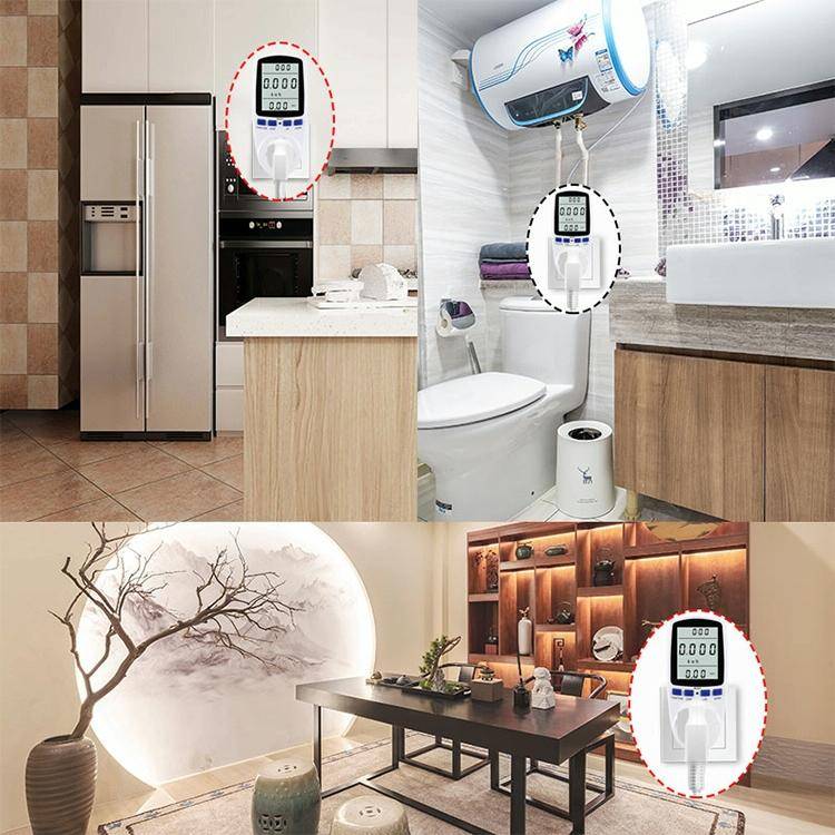 AC 230V 50Hz Max 16A LCD Display Energy Meter Watt Volt Voltage Power Analyzer Automatic Electric...