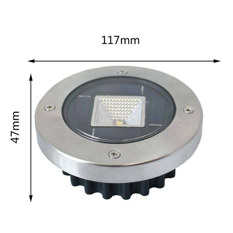 Outdoor Solar Buried Light Household Garden Grass Ground Waterproof Lamp(White Light)