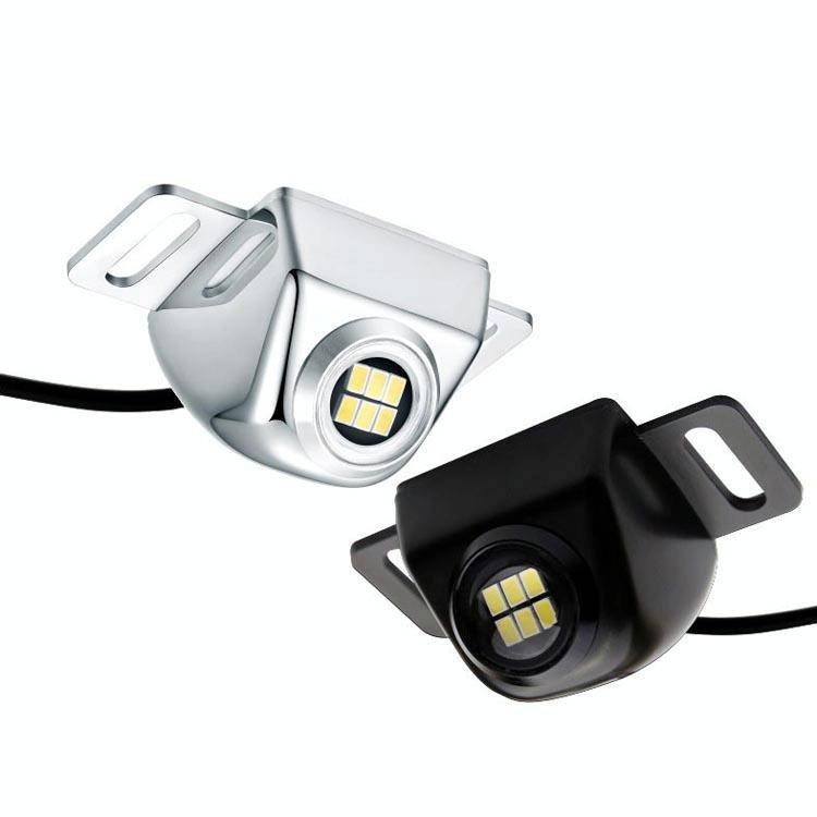 Car LED Electric Eye Reversing Light External Bulb Modified License Plate Auxiliary Light(Silver)