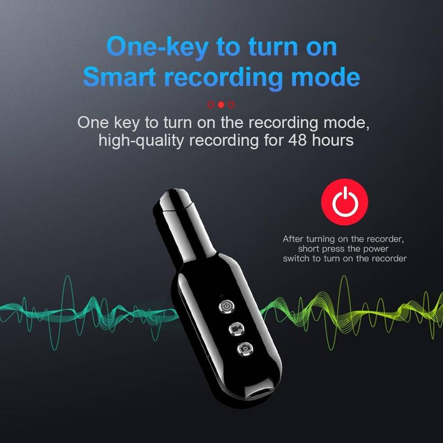 D3 AI Smart High-definition Noise Reduction Voice Recorder, Capacity:4GB(Black)