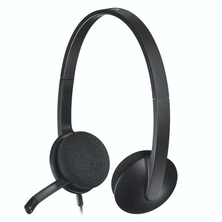 Logitech H340 Computer Office Education Training USB Interface Microphone Wired Headset