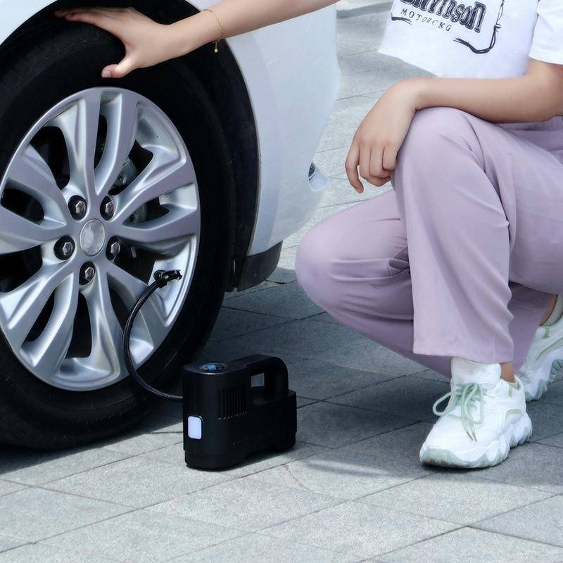 Portable Multi-Function Smart Car Inflatable Pump Electric Air Pump, Style: Wireless With Light D...