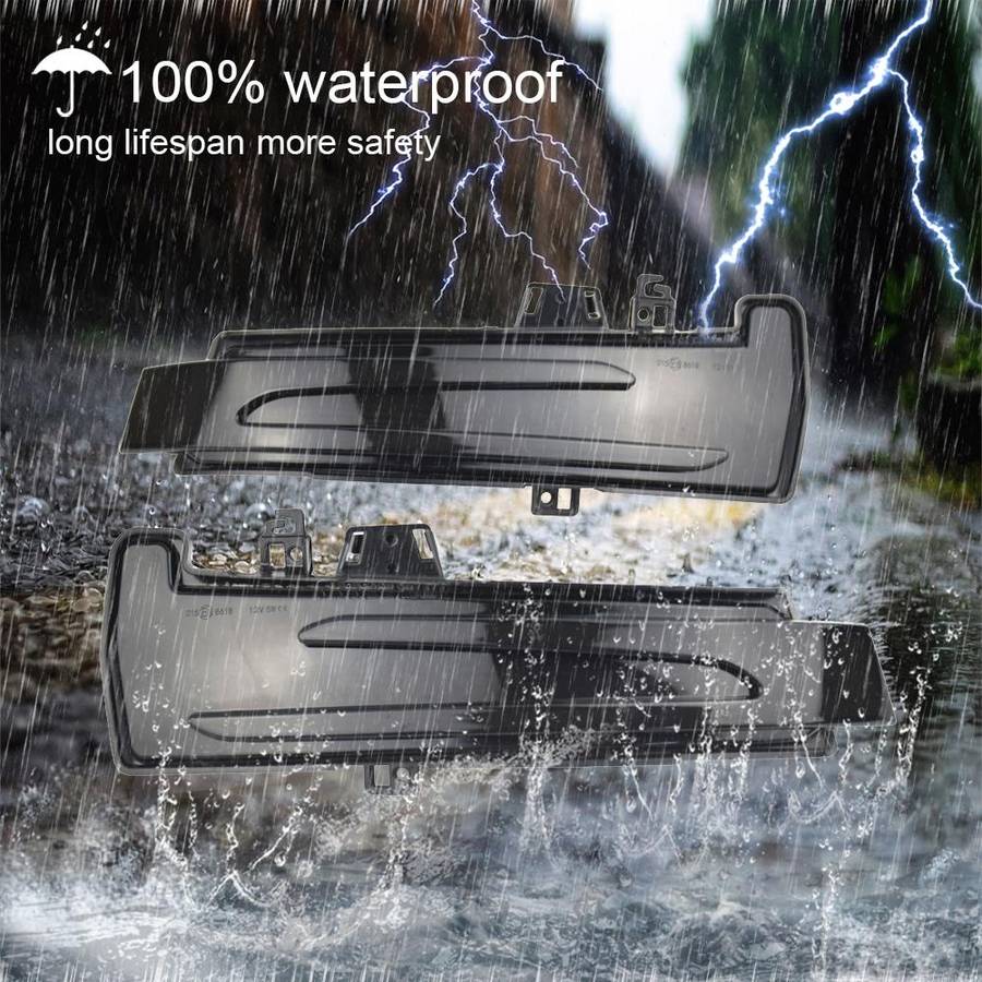 1 Pair For Mercedes-Benz A Class W176 2013-2017 Car Dynamic LED Turn Signal Light Rearview Mirror...