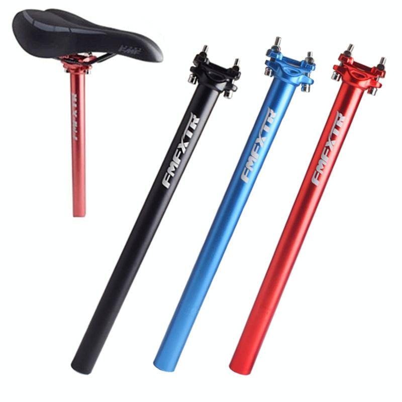 FMFXTR Bicycle Extended Saddle Seat Tube Double Nail Straight Tube, Specification: 30.9mm(Black)