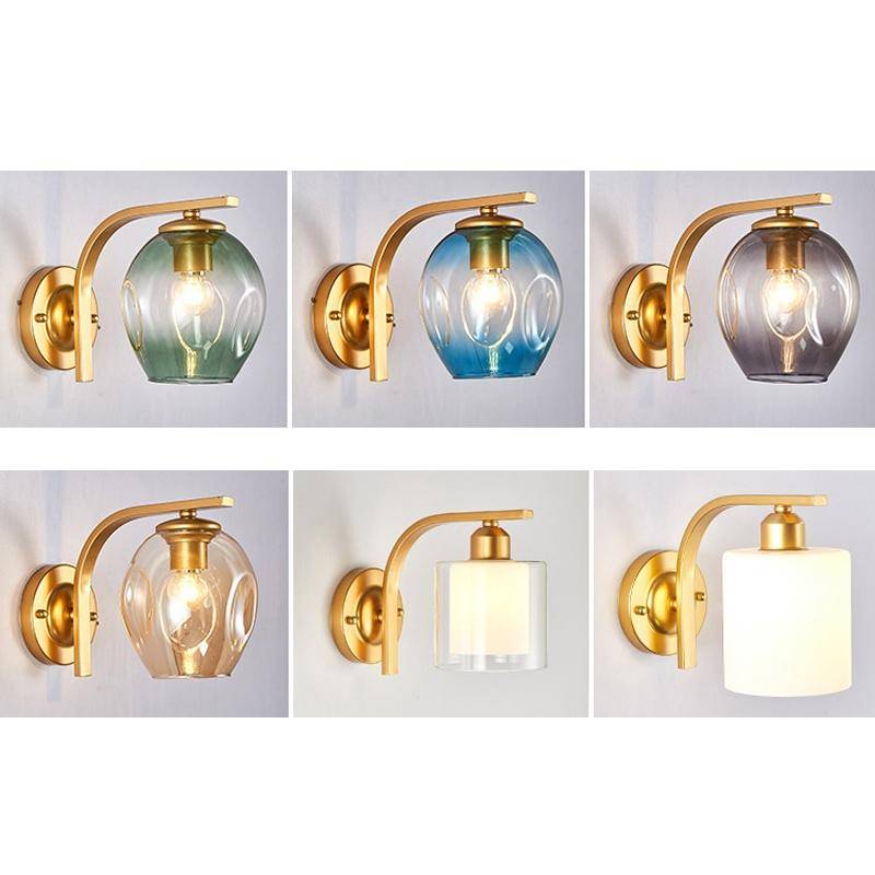 5W Warm Light Simple Bedroom Study Bedside Lamp LED Wall Lamp Creative Corridor Wall Lamp(2035 Go...