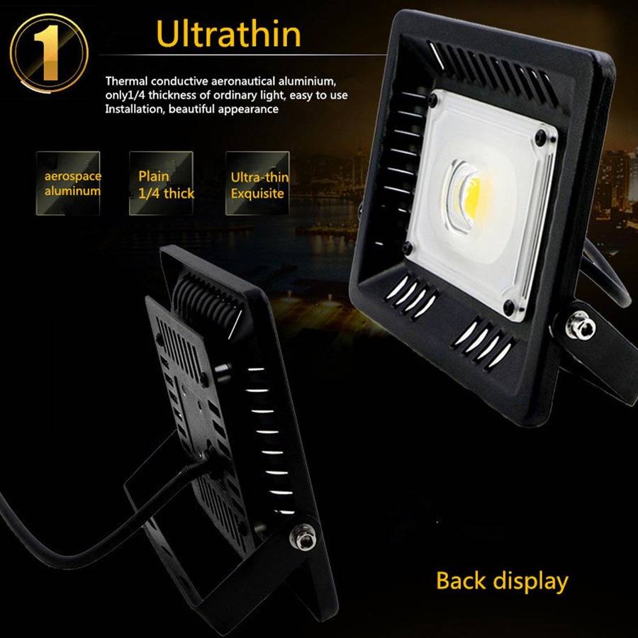 30W Waterproof 3000K Warm White Light LED Floodlight Lamp, Luminous Flux: > 2400LM, PF > 0.9, RA ...