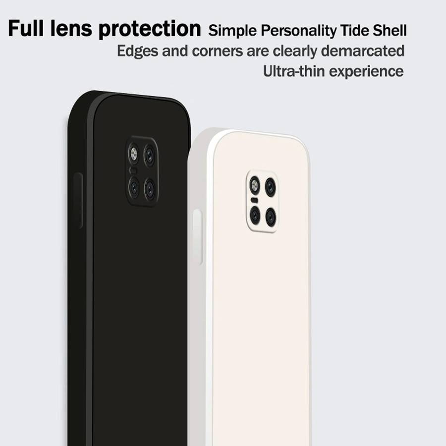 For Huawei Mate 20 Pro Solid Color Imitation Liquid Silicone Straight Edge Dropproof Full Coverag...