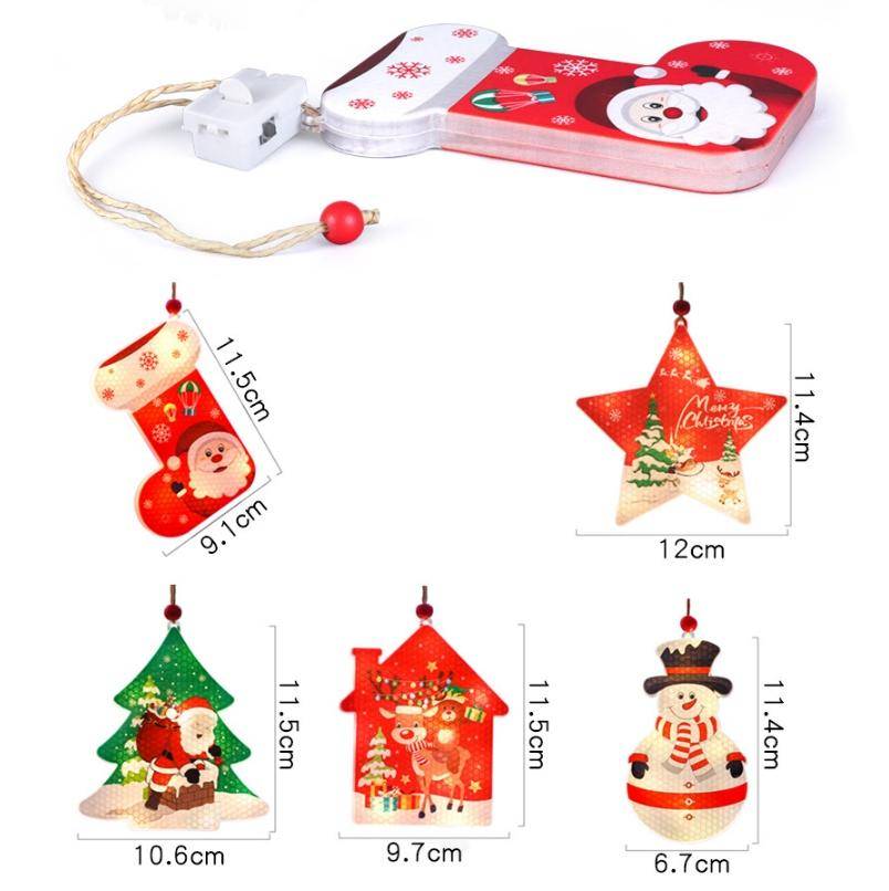3 PCS / Set Christmas Decoration Lights LED Window Holiday Decoration Small Lanterns(Christmas St...