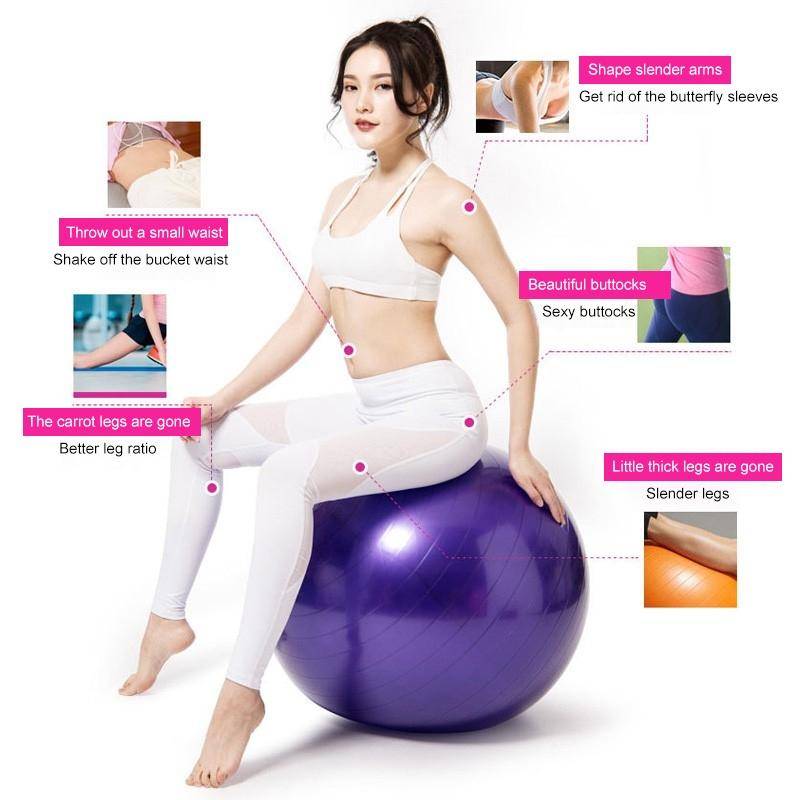 Thickening Explosion-proof Big Yoga Ball Sport Fitness Ball Environmental Pregnant Yoga Ball, Dia...