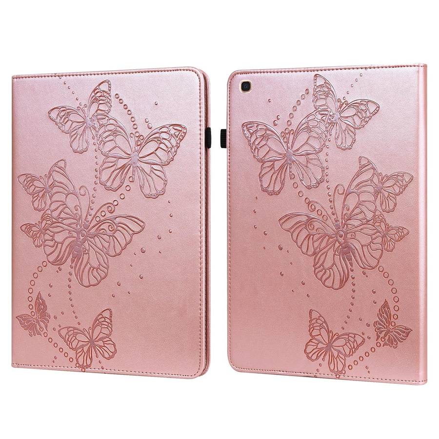 For Samsung Galaxy Tab A 10.1 (2019) T510 Embossed Butterfly Pattern Horizontal Flip Leather Tabl...