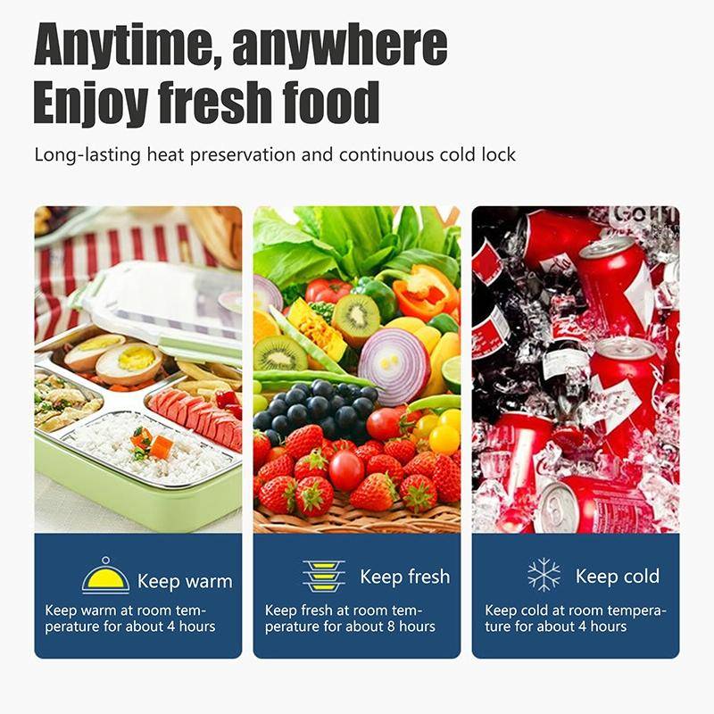 Thermal Lunch Box Bag Durable Waterproof Office Cooler Lunchbox with Strap M(Black)