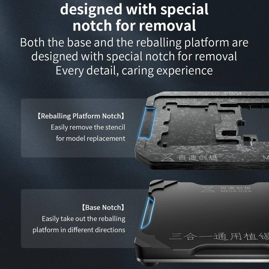 For iPhone 12 Series Qianli Mega-idea Multi-functional Middle Frame Positioning BGA Reballing Pla...