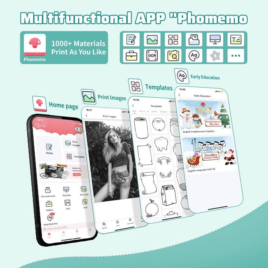 Phomemo T02 Standard Error Mini Pocket Small Portable Bluetooth Phone Photo Label Thermal Printer...