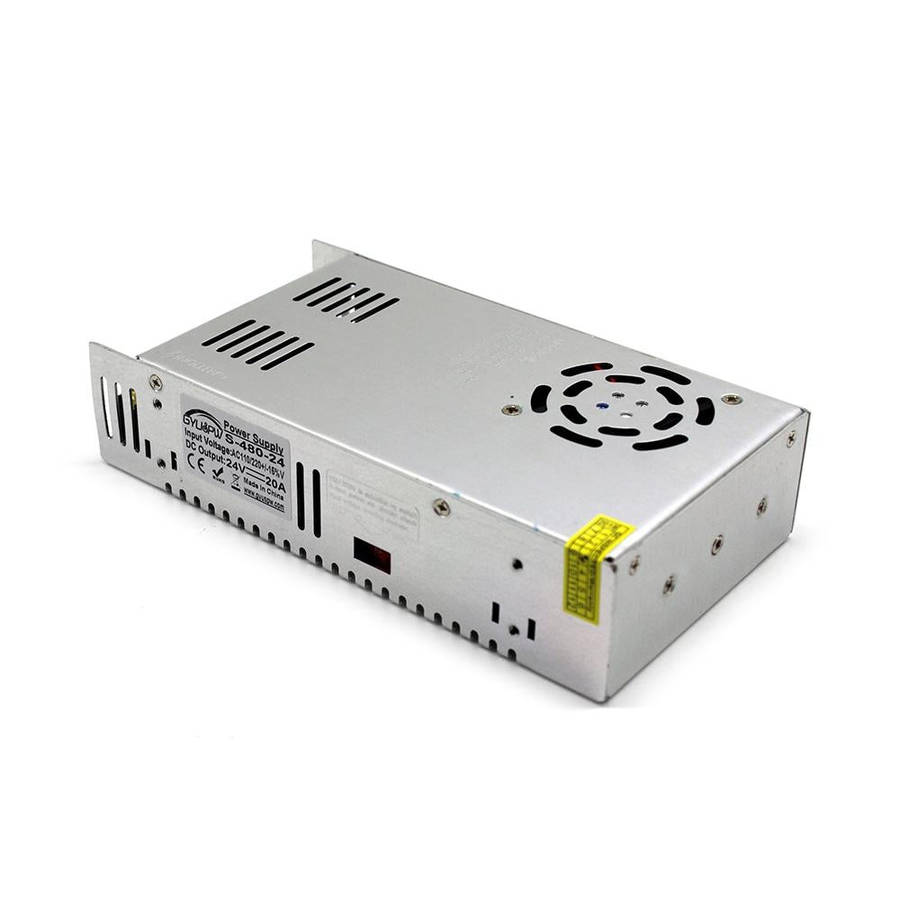 S-480-24 DC24V 20A 480W Light Bar Regulated Switching Power Supply LED Transformer, Size: 215 x 1...