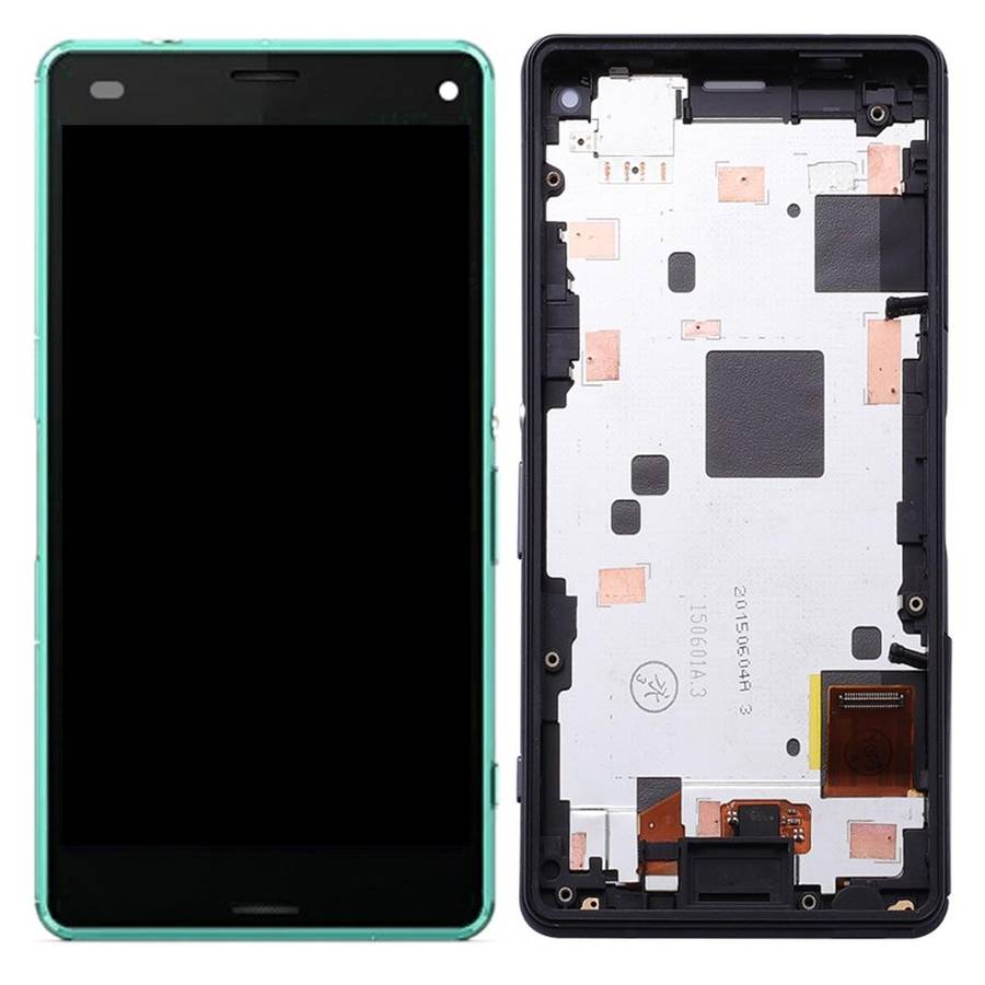 OEM LCD Screen for Sony Xperia Z3 Mini Compact Digitizer Full Assembly with Frame(Green)