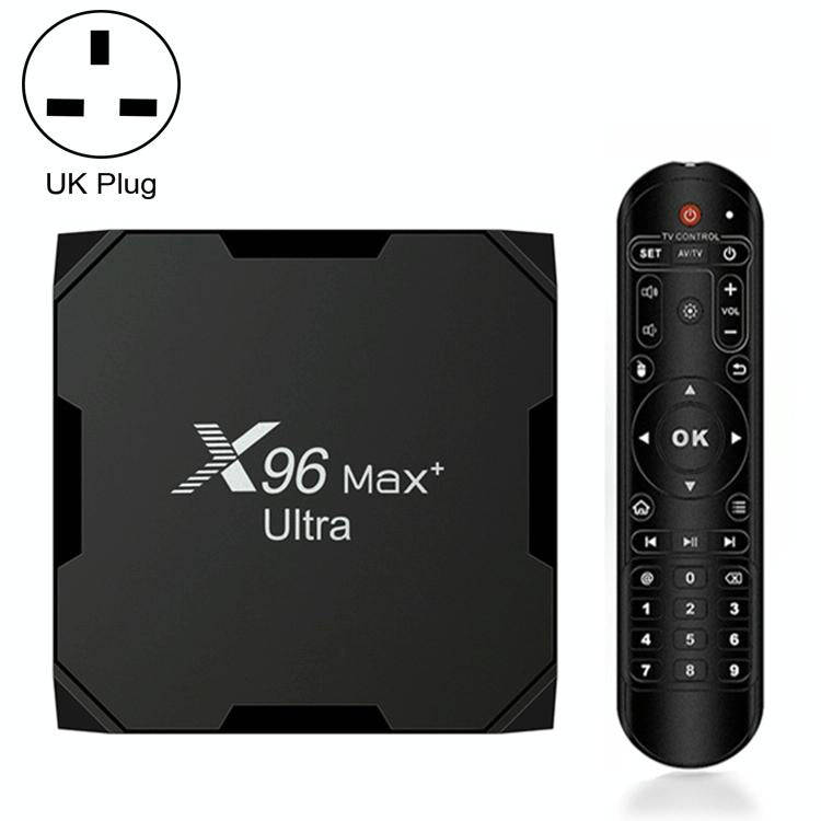 X96 Max+ Ultra 4GB+64GB Amlogic S905X4 8K Smart TV BOX Android 11.0 Media Player, Plug Type:UK Plug