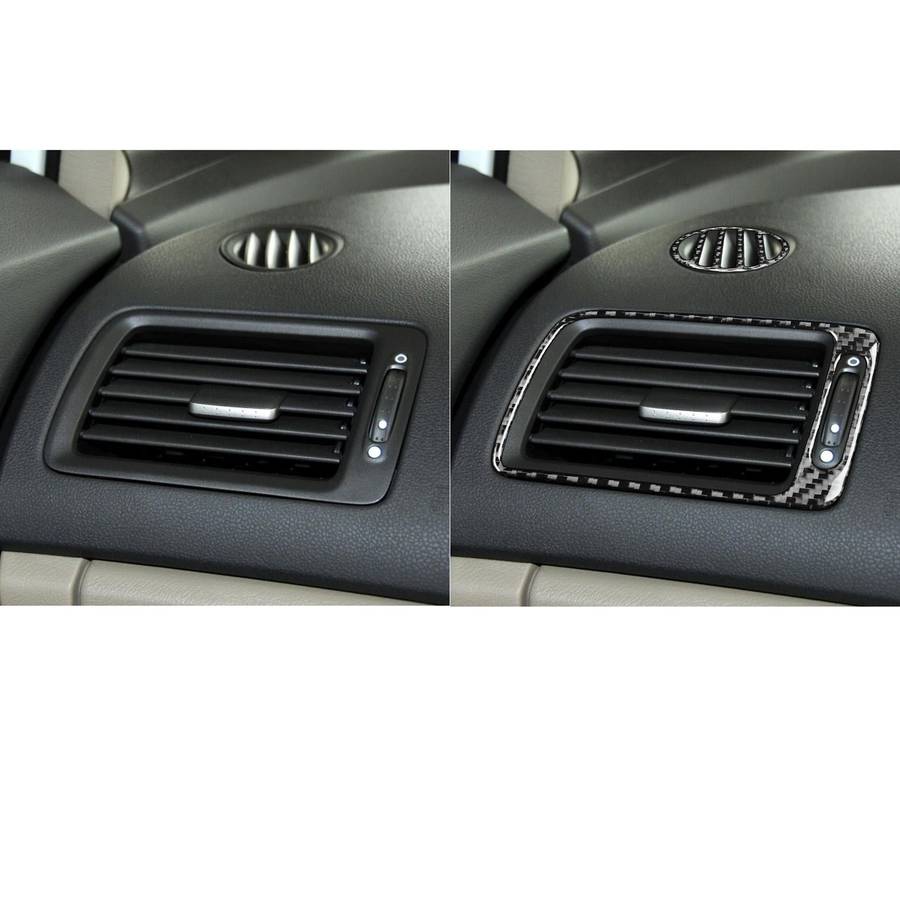 3 in 1 Car Carbon Fiber Front Passenger Seat Air Outlet Decorative Sticker for Honda Civic 8th Ge...