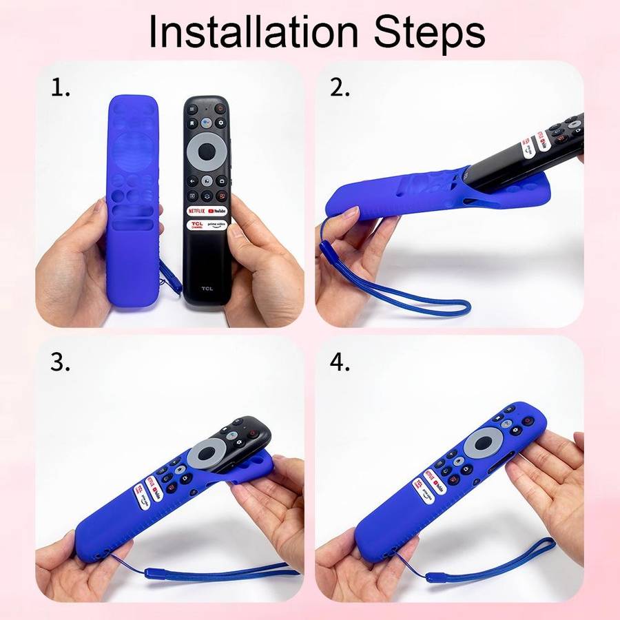 For TCL RC902N FMR1 Y47 TV Remote Control Anti-Drop Silicone Case(Luminous Blue)