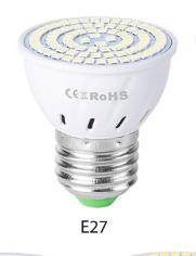 LED Concentrating Plastic Lamp Cup Household Energy-saving Spotlight, Wattage:7W E27 60 LEDs(Warm...