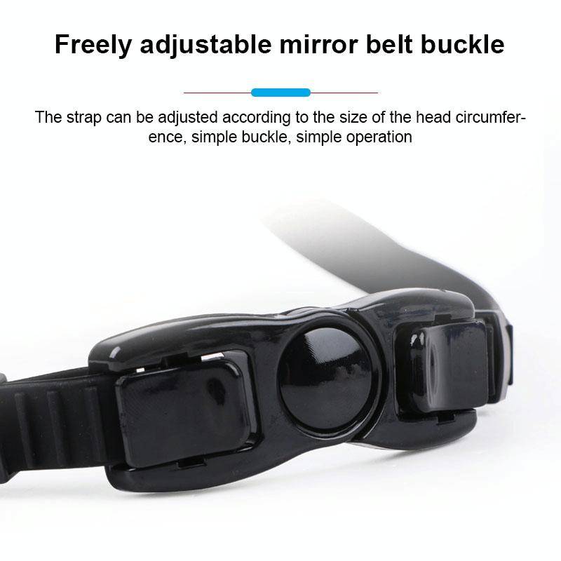 Liquid Silicone Swimming Equipment HD Anti-fog Comfortable Electroplated Swimming Goggles(Black T...