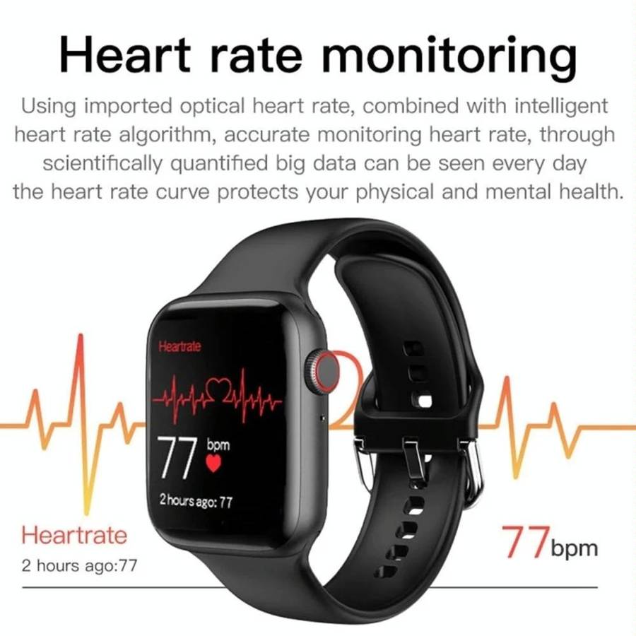T500 Plus 1.44 inch Color Screen Smart Watch,Support Heart Rate Monitoring/Blood Pressure Monitor...