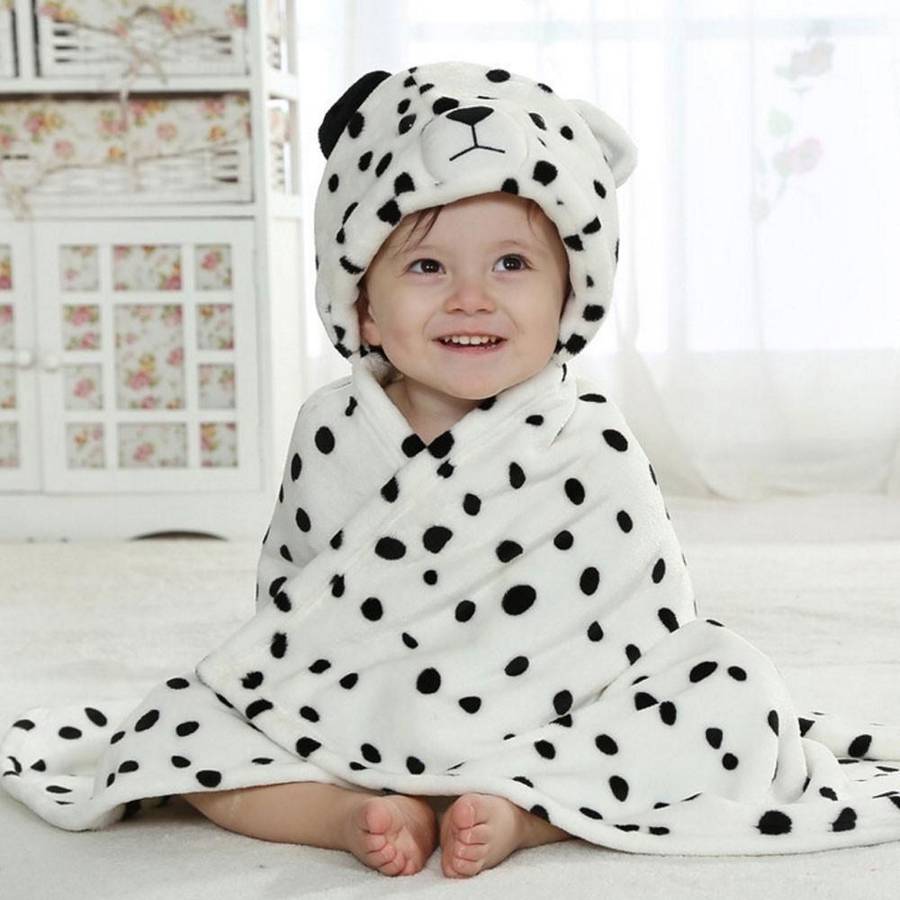 Baby Animal Shape Hooded Cape Bath Towel, Size:10075cm(Yellow Lion)