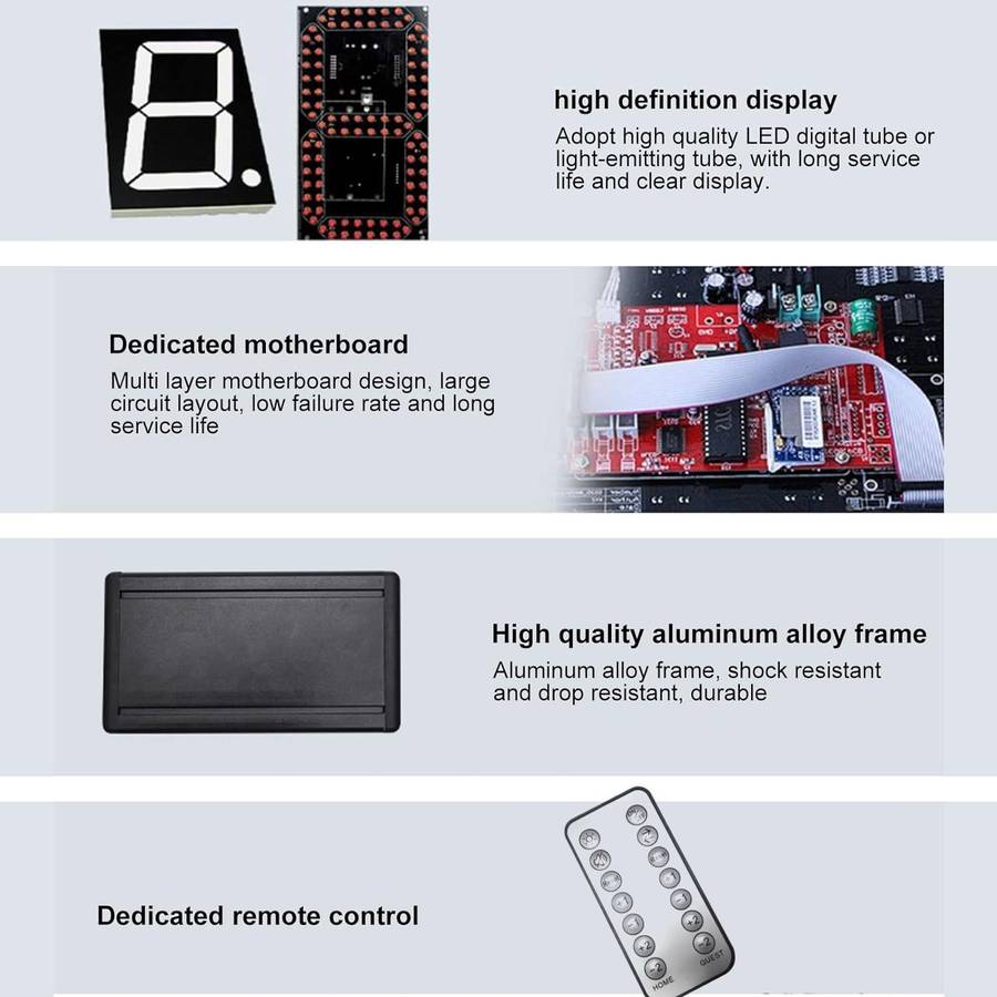 100?240V LED 0-99 Game Scoreboard With Remote Control for Basketball US Plug