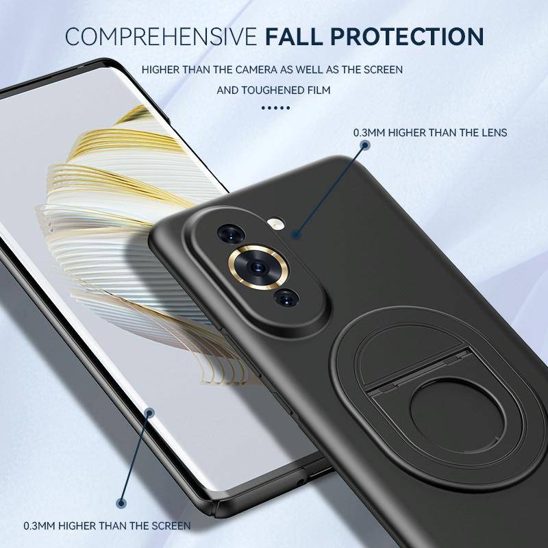 For Huawei Nova 10 Magsafe Hidden Fold Holder Full Coverage Shockproof Phone Case(Black)