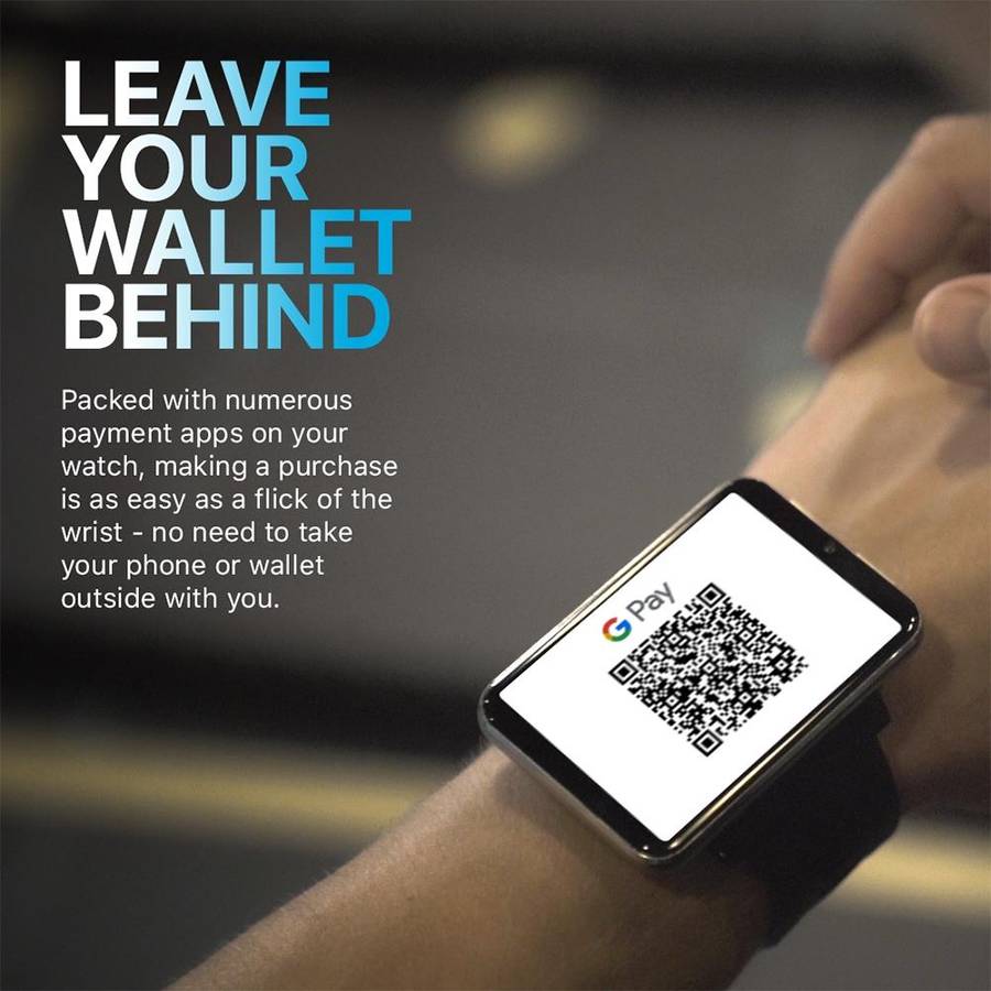 LEMFO LEMT 2.8 inch Large Screen 4G Smart Watch Android 7.1, Specification:1GB+16GB(Black)