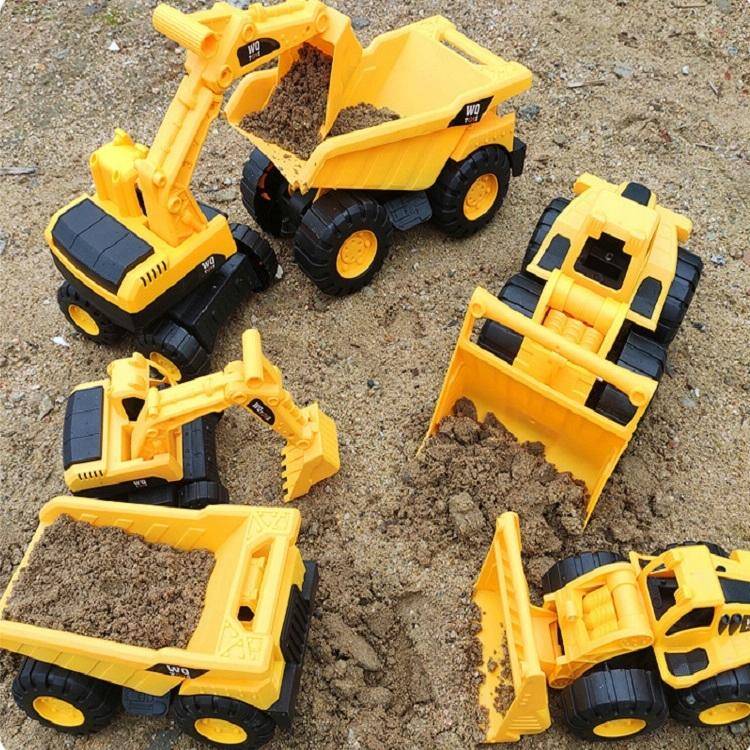 3 PSC / Set Children Simulation Drop-resistant Excavation Engineering Vehicle Toy Set, Random Sty...