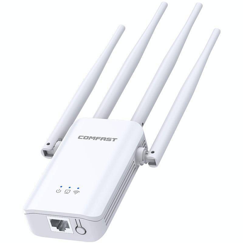 Comfast CF-WR304S 300M 4 Antenna Wireless Repeater High-Power Through-Wall WIFI Signal Amplifier,...