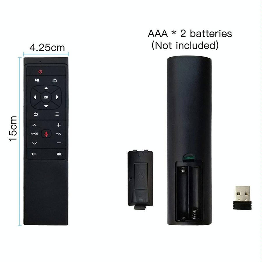 MT12 2.4G Air Mouse Remote Control with Fidelity Voice Input & IR Learning for PC & Android TV Bo...