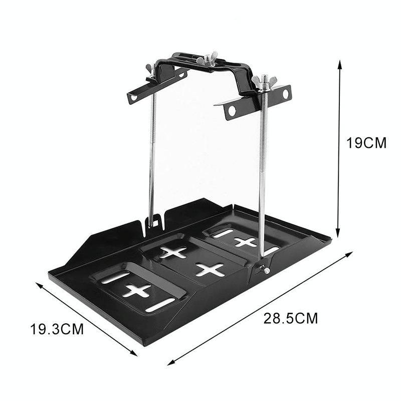 Car Universal Battery Bracket Adjustable Battery Fixed Holder + Base Tray, Size:28.5cm Base + 19c...