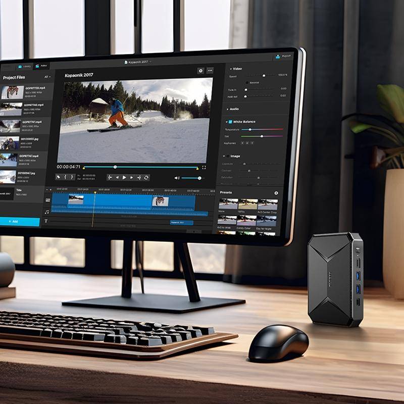 CHIWI HeroBox Mini PC, Windows 11, Intel Celeron N5100 Quad Core up to 2.8 GHz, 8GB+256GB, Suppor...