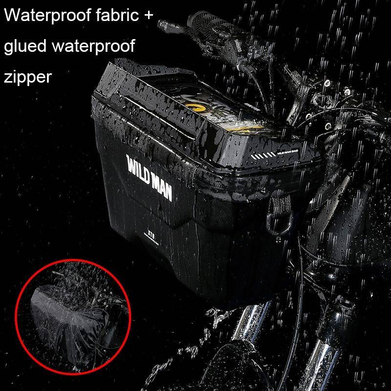 WILD MAN XT8 3L Bicycle EVA Hard Shell Touch Screen Waterproof Head Bag(Black)