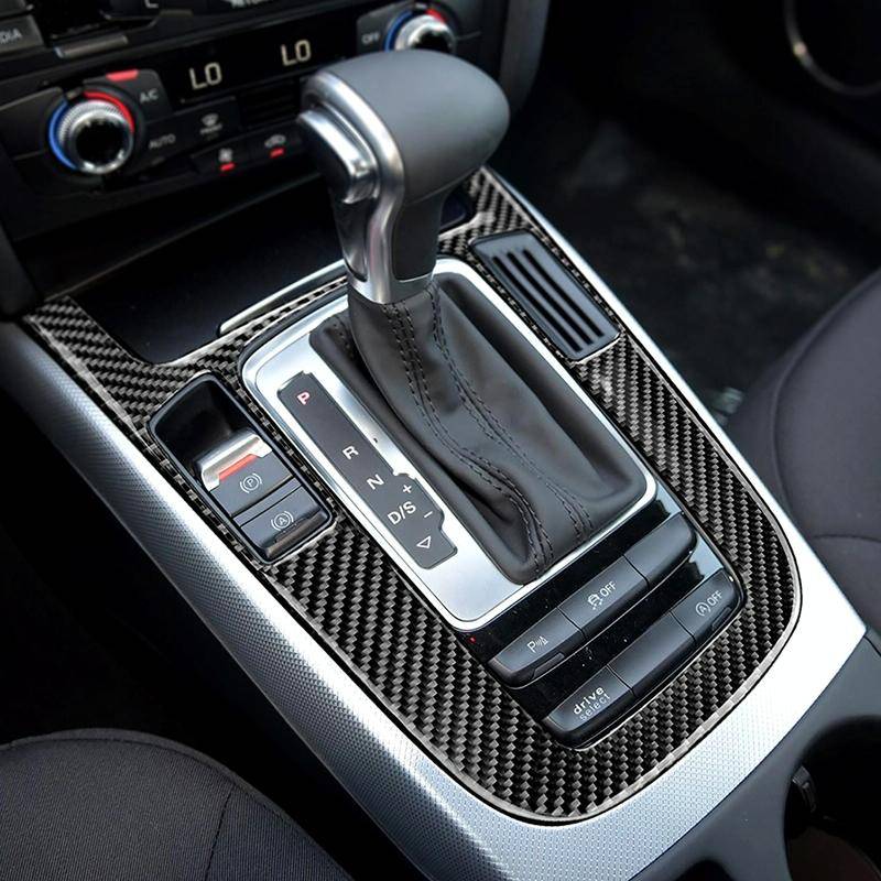 Car Carbon Fiber Gear Position Panel Decorative Sticker for Audi 2010-2018 Q5 / 2009-2016 A4L / 2...