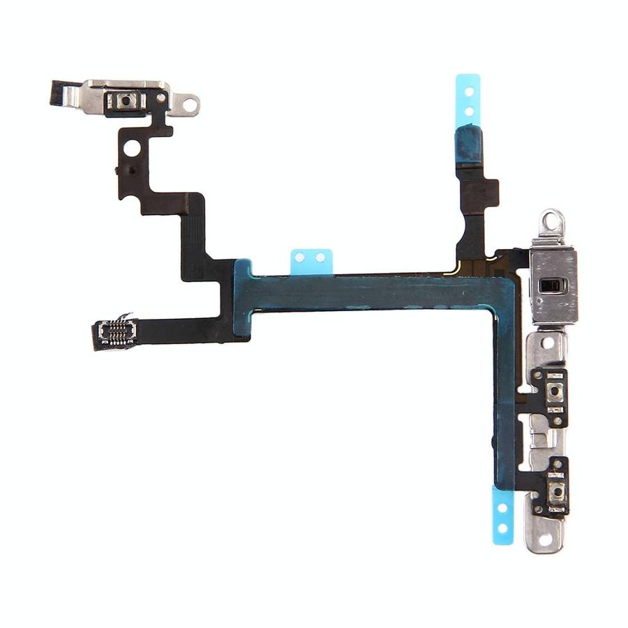 Power Button & Volume Button Flex Cable with Brackets for iPhone 5