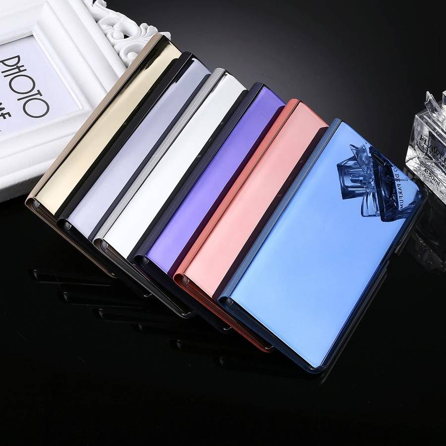 For Galaxy Note 8 Electroplating Mirror Horizontal Flip Leather Case with Sleep / Wake-up & Holde...