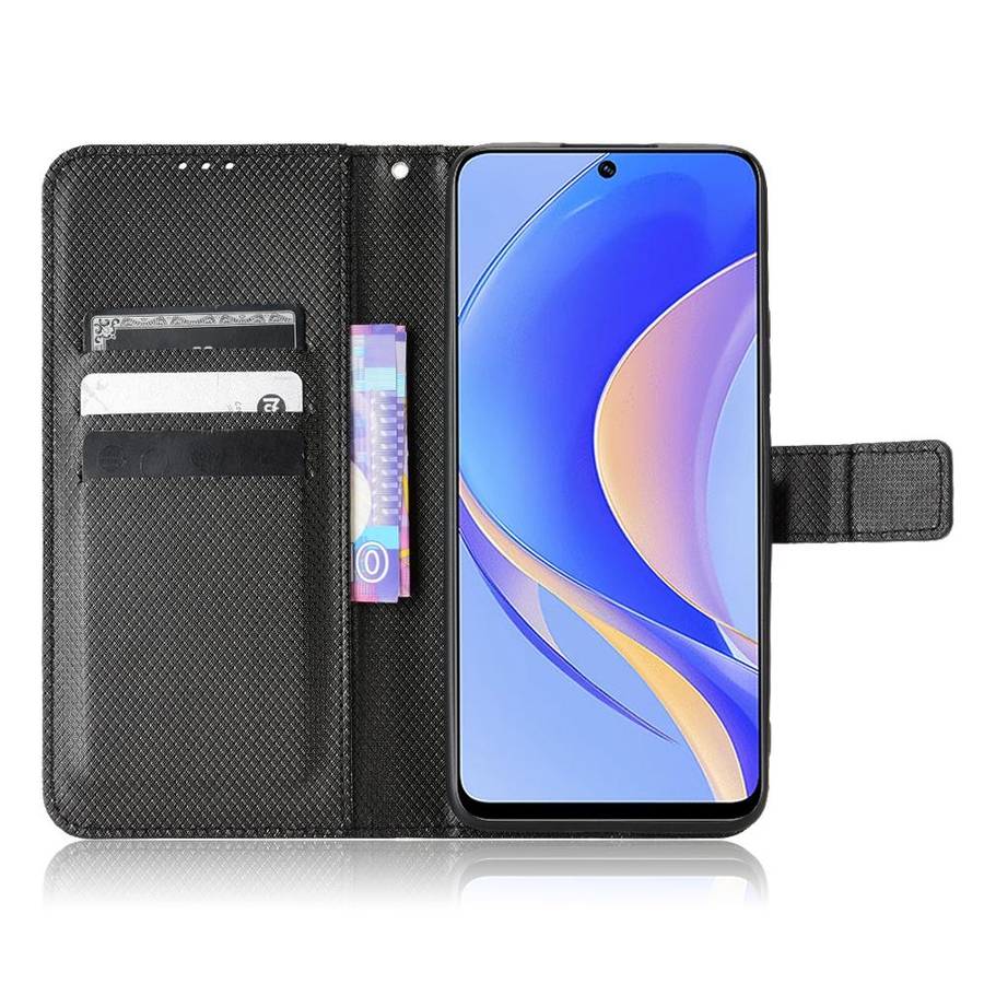 For Huawei nova Y90 Diamond Texture Leather Phone Case(Black)