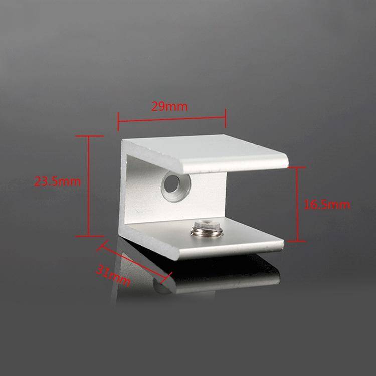 10 PCS Single Hole Aluminum Alloy Glass Fixing Clip, S, 16mm