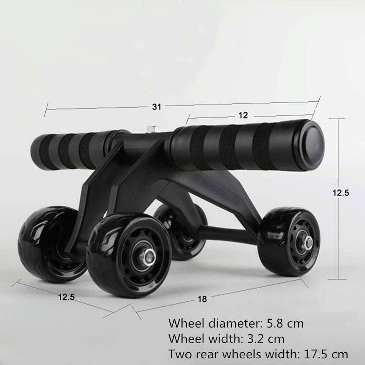 Multifunctional Frog-Style Four-wheel Abdominal Wheel Abdominal Muscle Exercise Fitness Equipment...