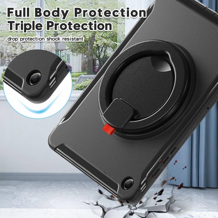 For Samsung Galaxy Tab A9+ Shockproof TPU + PC Protective Tablet Case(Black)