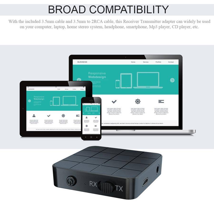 KN321 2 in 1 Bluetooth 5.0 Adapter Bluetooth Receiver Transmitter
