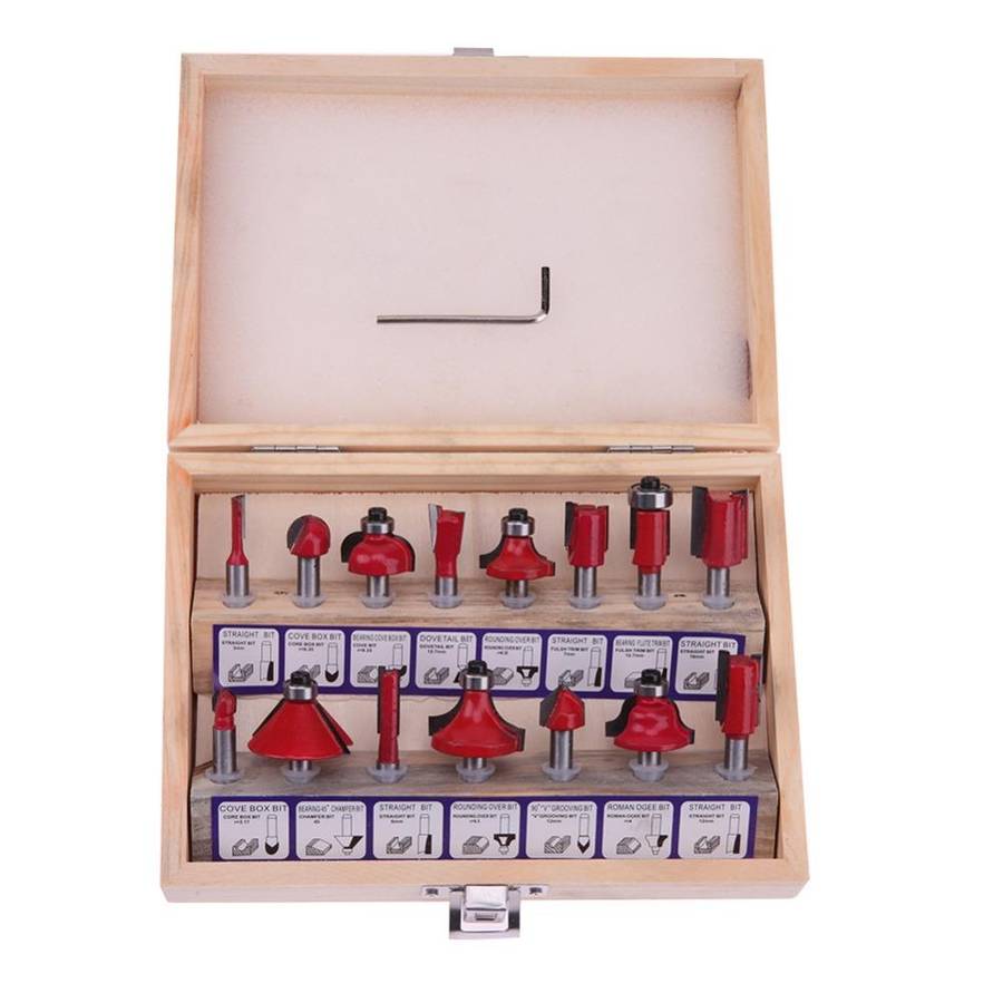 Shank Tungsten Carbide Router Bit Set Wood Cutter Tool Set Milling Wood Cutters Router Bit Set fo...